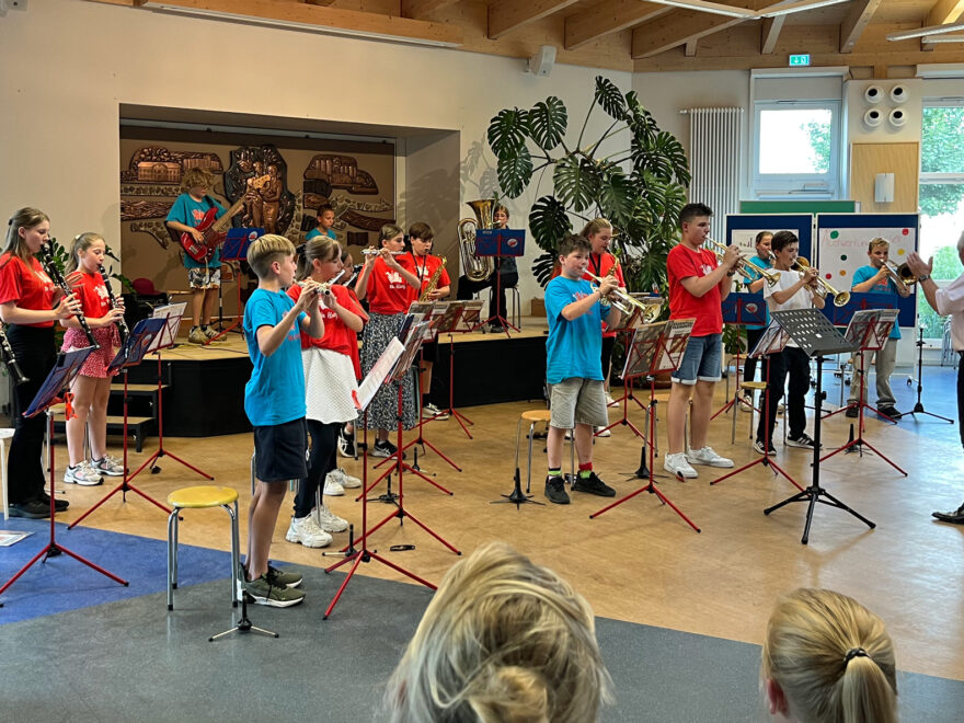 Bläserklasse beim Abschlusskonzert